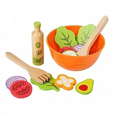 Small Foot Salad set, wooden, 15 pieces