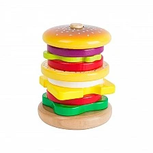Small Foot wooden burger, 10 pieces