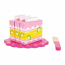 Small Foot Cake, for cutting, wooden, 5 parts
