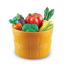 Learning Resources Vegetable set in basket, plastic