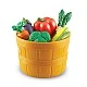Learning Resources Комплект зеленчуци, в кошница, пластмасови