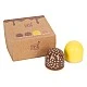 Small Foot Box of chocolate marshmallows, wooden