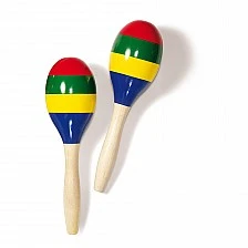 Nowa Szkola Maracas, wooden, colored, 2 pieces