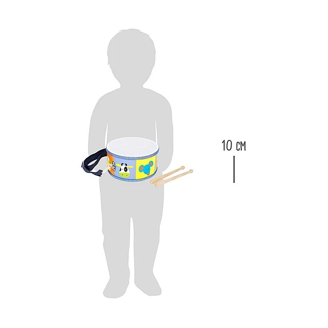 Small Foot Drum, with belt and sticks, children’s