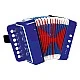 Small Foot Accordion, children’s, blue, 17 x 9.5 x 17 cm