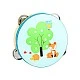 Small Foot wooden tambourine with fox motif