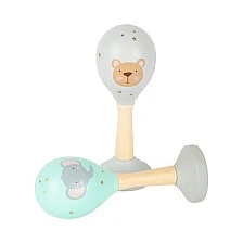 Small Foot wooden maracas pastel colours, 2 pieces