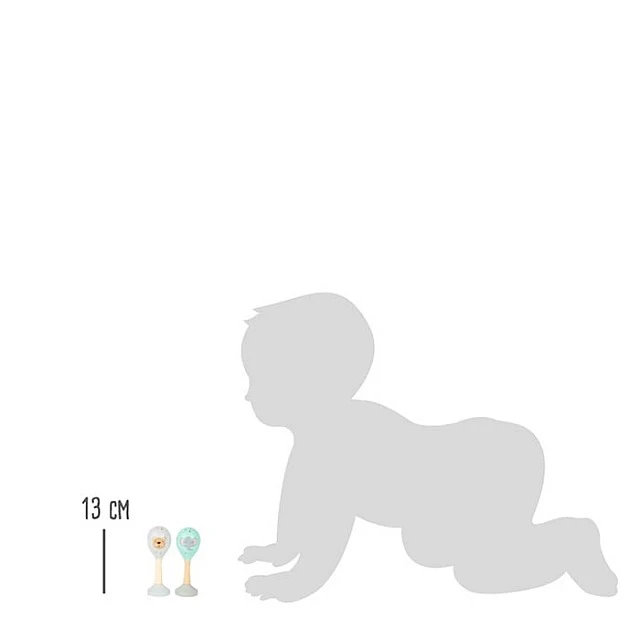 Small Foot Маракаси, дървени, в пастелни цветове, 2 броя
