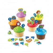 Learning Resources Letter muffins game, 64 pieces