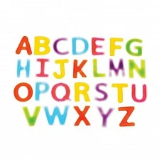 Nowa Szkola Letters, gel, colorful, 11 cm, 26 pieces