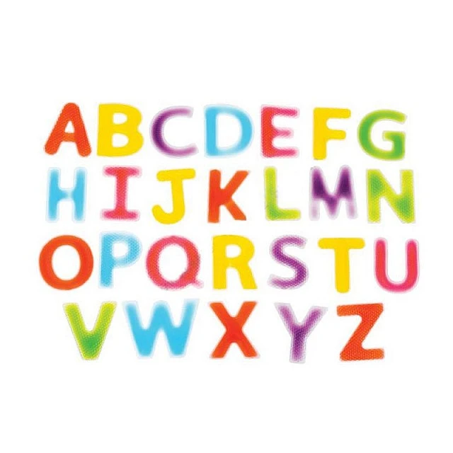 Nowa Szkola Letters, gel, colorful, 11 cm, 26 pieces