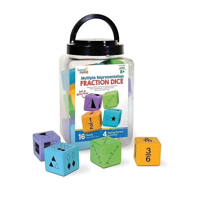 Learning Resources Fraction Dice, 16 pieces