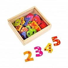 Small Foot Магнитни цифри, дървени, 40 части