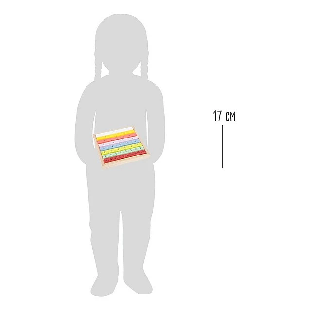 Small Foot Learn Fractions game, 17 x 17 x 2 cm