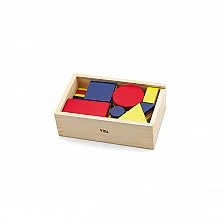 Nowa Szkola Set, "geometric blocks", wooden, 48 pieces