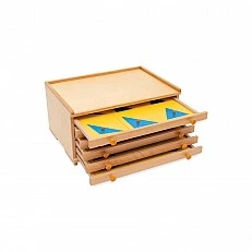 Nowa Szkola Cabinet with geometric figures, wooden
