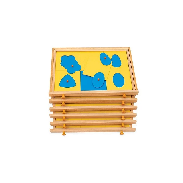 Nowa Szkola Cabinet with geometric figures, wooden