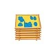 Nowa Szkola Cabinet with geometric figures, wooden