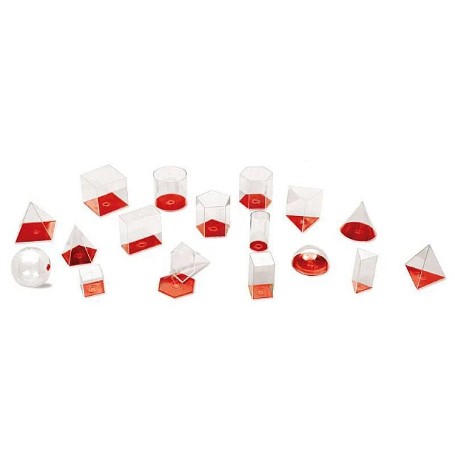 Nowa Szkola 3D Geometric figures, transparent, 17 pieces