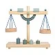 Small Foot Scale with weights, wooden, 31 x 9 x 31 cm