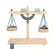 Small Foot Scale with weights, wooden, 31 x 9 x 31 cm