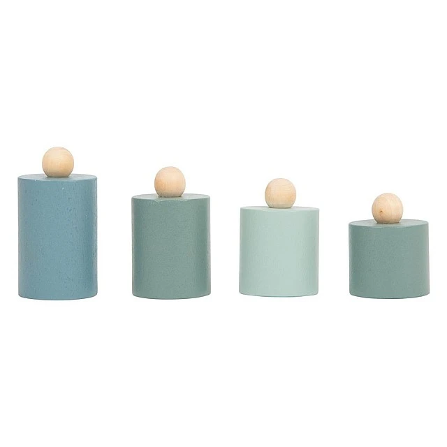 Small Foot Scale with weights, wooden, 31 x 9 x 31 cm