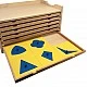 Cabinet with Montessori geometric figures, wooden