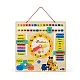 Small Foot Calendar and clock, children’s, wooden, 30 x 30 x 3 cm
