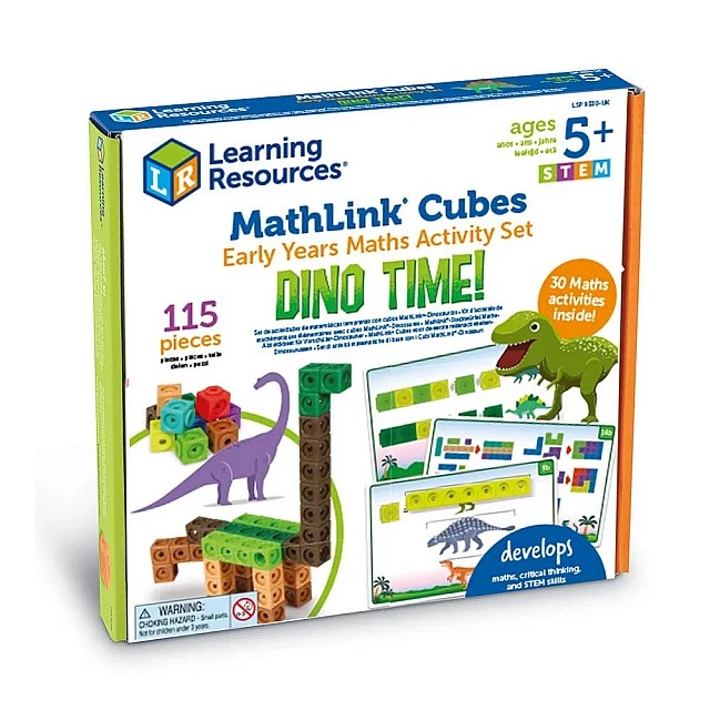 Learning Resources Dinosaur Building Math Cube Set