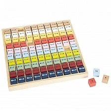 Small Foot Board with collecting cubes, wooden