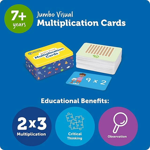 Learning Resources Комплект карти за умножение, с картинки