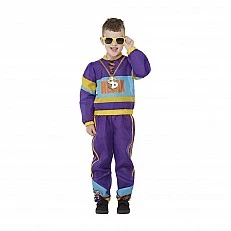 80s Relax costume, for boy, size M, purple