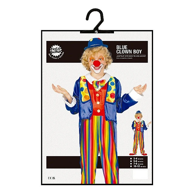 Clown costume, for children 10-12 years
