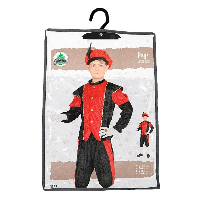 Prince costume, for children 10-12 years, red