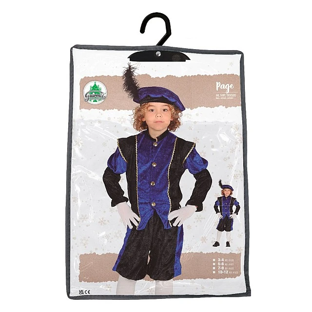 Prince costume, for children 5-6 years, blue