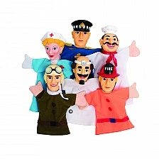 Nowa Szkola Hand puppets, professions, 26 x 24 cm, 6 pieces