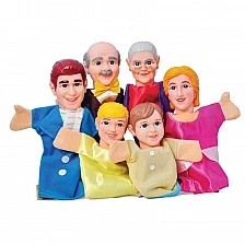 Nowa Szkola Hand puppets Family, 25 cm, 6 pieces