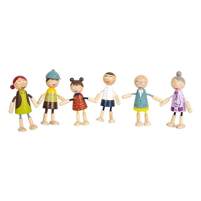Small Foot wooden family dolls, 6 pieces