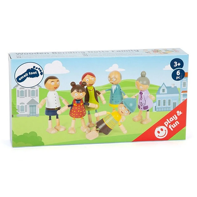 Small Foot wooden family dolls, 6 pieces