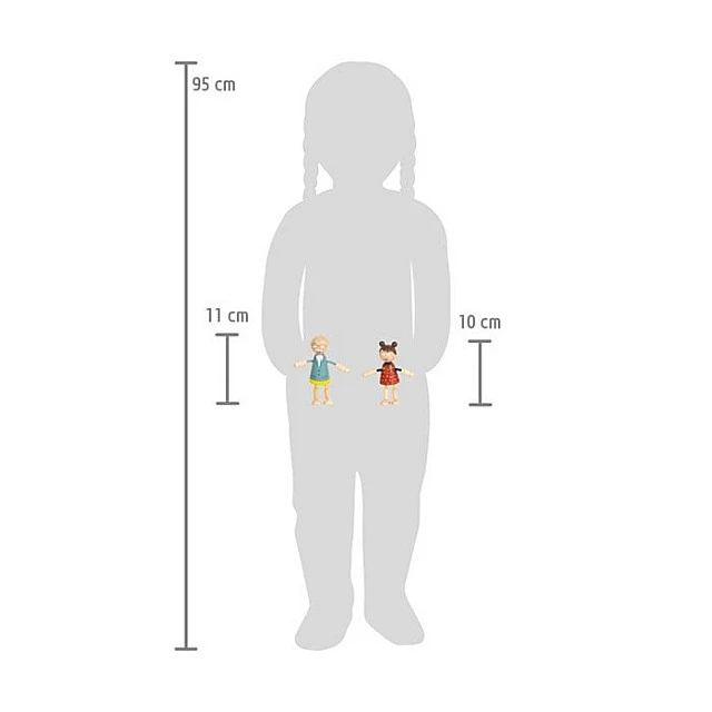 Small Foot wooden family dolls, 6 pieces