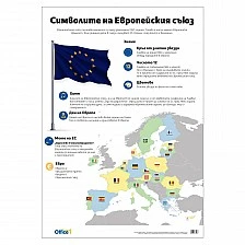 Cubos Ученическо табло ’’Символите на Европейския съюз’’, 70 х 100 cm
