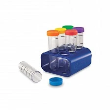 Learning Resources Test tube, with stand, plastic, 100 ml, 6 pieces