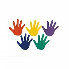 Nowa Szkola Handprint for floor, 22.5 cm, colorful, 6 pairs