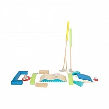 Small Foot Mini golf set, wooden, 16 pieces