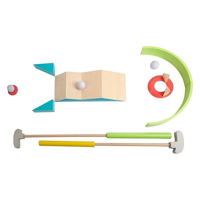 Small Foot Mini golf set, wooden, 16 pieces