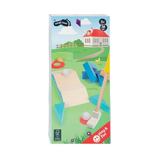 Small Foot Mini golf set, wooden, 16 pieces