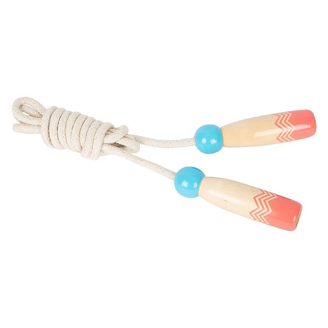 Small Foot skipping rope set with wooden handles, 2 pieces