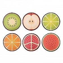 Nowa Szkola Fruit cushions, soft, flat, 6 pieces
