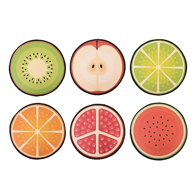 Nowa Szkola Fruit cushions, soft, flat, 6 pieces