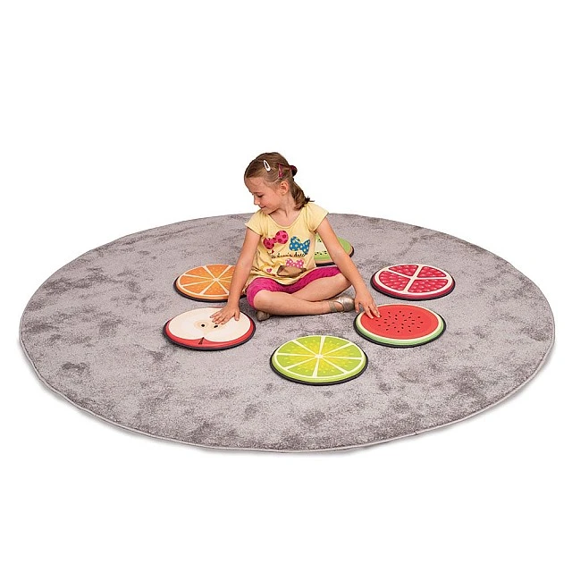 Nowa Szkola Fruit cushions, soft, flat, 6 pieces